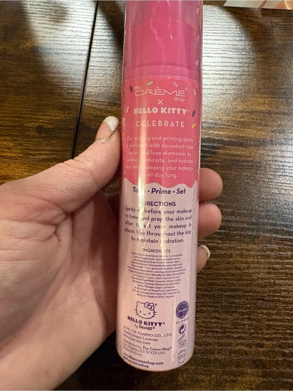 Hello Kitty Pink Setting & Priming Spray - Rosewater